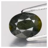 1.58ct 7.3x5.7mm Oval Natural Medium Green Sapphir