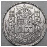 Canada 50 Cents 1945  Narrow Date