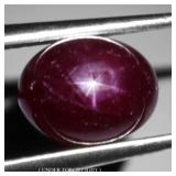 Oval Cab Natural Heated 6 Rays Red Star Ruby Afric