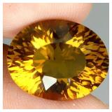 Oval Cut Natural Top Orangey Yellow Citrine Brazil