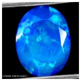 Oval Cut Natural Hot Rainbow Flash Blue Fire Opal