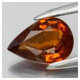 0.69ct 7x4.8mm Pear Natural Orange Spessartite Gar