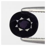 0.76ct 5.5x5mm VS Oval Natural Deep Purple Spinel