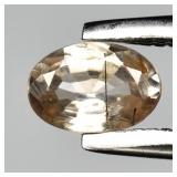0.31ct 4.7x3.2mm Oval Natural Light Champagne Zirc