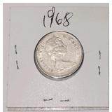 Silver 1968 Canada 25ï¿½ Coin