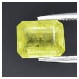 1.44ct Octagon Natural Yellowish Green Grossular G