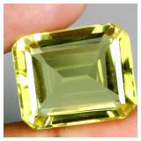 Octagon Cut Natural Unheated Lemon Quartz Brazil 1