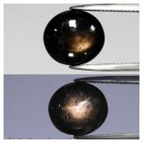 11.12ct Oval Cabochon Black 6 Ray Star Sapphire He