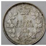 Canada 5 Cents 1902H