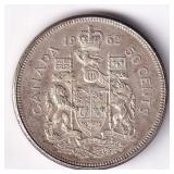Canada 50 Cents 1962 Maple Leaf