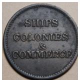 Canada PE-10-7 Ships Colonies & Commerce Token  Br