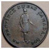 Canada LC-8D1 Habitant Bank of Montreal 1837 1/2 P