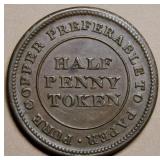 Canada NS-19B2 1813 Trade and Navigation 1/2 Penny