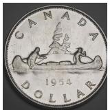 Canada Silver Dollar 1954