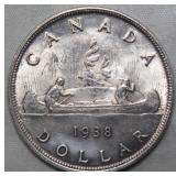 Canada Silver Dollar 1938