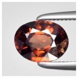 0.99ct 6.7x5.2mm VS Oval Natural Orange Zircon - U