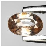 0.31ct 4.5x3mm Oval Natural Light Champagne Zircon