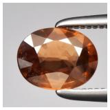 0.89ct 6.5x5mm Oval Natural Cinnamon Zircon - Unhe