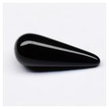 1.01ct 11.5x4mm Briolette Cabochon Natural Black O