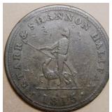 Canada NS-11A3 Starr and Shannon 1815 1/2 Penny To