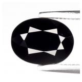 1.65ct 7.8x5.8mm VVS Oval Natural Dark Blue Spinel