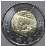Canada $2 2022 Polar Bear with Black Rim