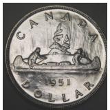 Canada Silver Dollar 1951