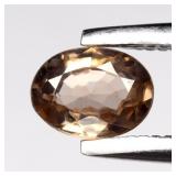 0.39ct 4.8x3.5mm VS Oval Natural Champagne Zircon