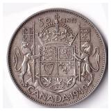 Canada 50 Cents 1949 Maple Leaf