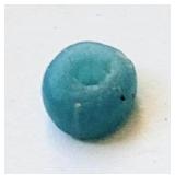 Ancient AD100-300 Roman glass bead blue-green