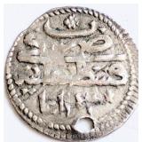 Ottoman Empire 1700s silver Akce coin 16mm
