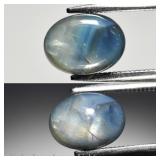 2.48ct Oval Natural Blue Green 6 Ray Star Sapphire