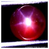Round Cab Natural Heated 6 Rays Red Star Ruby Afri