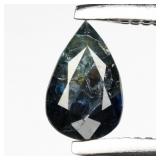 0.33ct 5.5x3.5mm Pear Natural Green Blue Sapphire