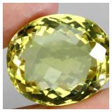 Oval Cut Natural Unheated Top Lemon Quartz Brazil