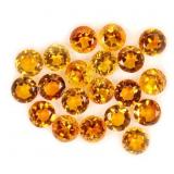 Round Cut Natural Unheated Orange Citrine Brazil 2