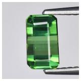 1.50ct 7.5x4.5mm VS Octagon Natural Green Tourmali