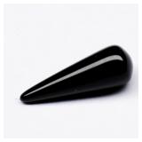 1.05ct 11.5x4mm Briolette Cabochon Natural Black O