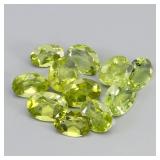 Oval Natural Unheated Top Rich Green Peridot 11pcs