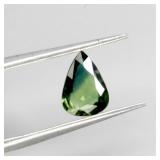 Pear Cut Natural Heated Only Blue Green Sapphire A