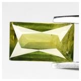 0.87ct 7.5x4.5mm Baguette Natural Green Sapphire -