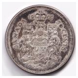 Canada 50 Cents 1961 Maple Leaf