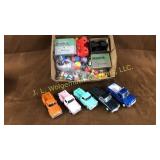 Die cast trucks, view masters, fisher price