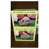 2 key storage garden stones