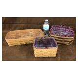 3 Longaberger baskets