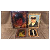 4 Elvis lacquered wood plaques