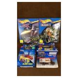 Hot wheels trucks,blimp port, jetz lot