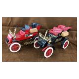 2 Ford Jim bean decanters