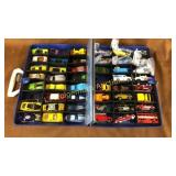 Hot wheels, matchbox cars and case