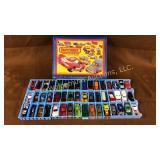 Matchbox, hot wheels cars and case